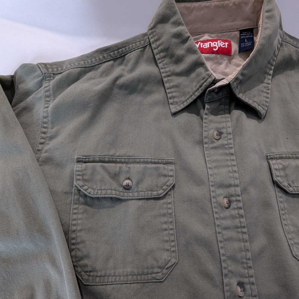 Vintage Wrangler Cotton Twill Western Style Shirt - Picture 3 of 7